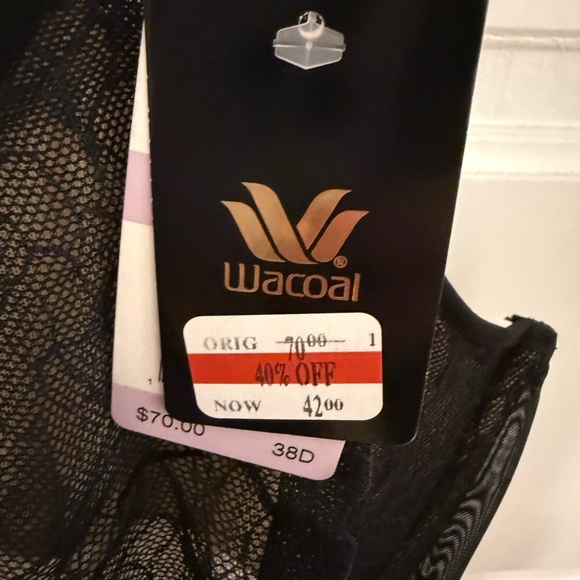Wacoal Black Lace Underwire Bra Intimates - Picture 2 of 3